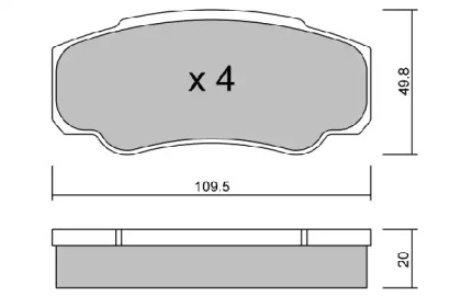 Дисковой тормозной механизм AISIN для PEUGEOT BOXER автобус (244, Z_) 2.2 HDi